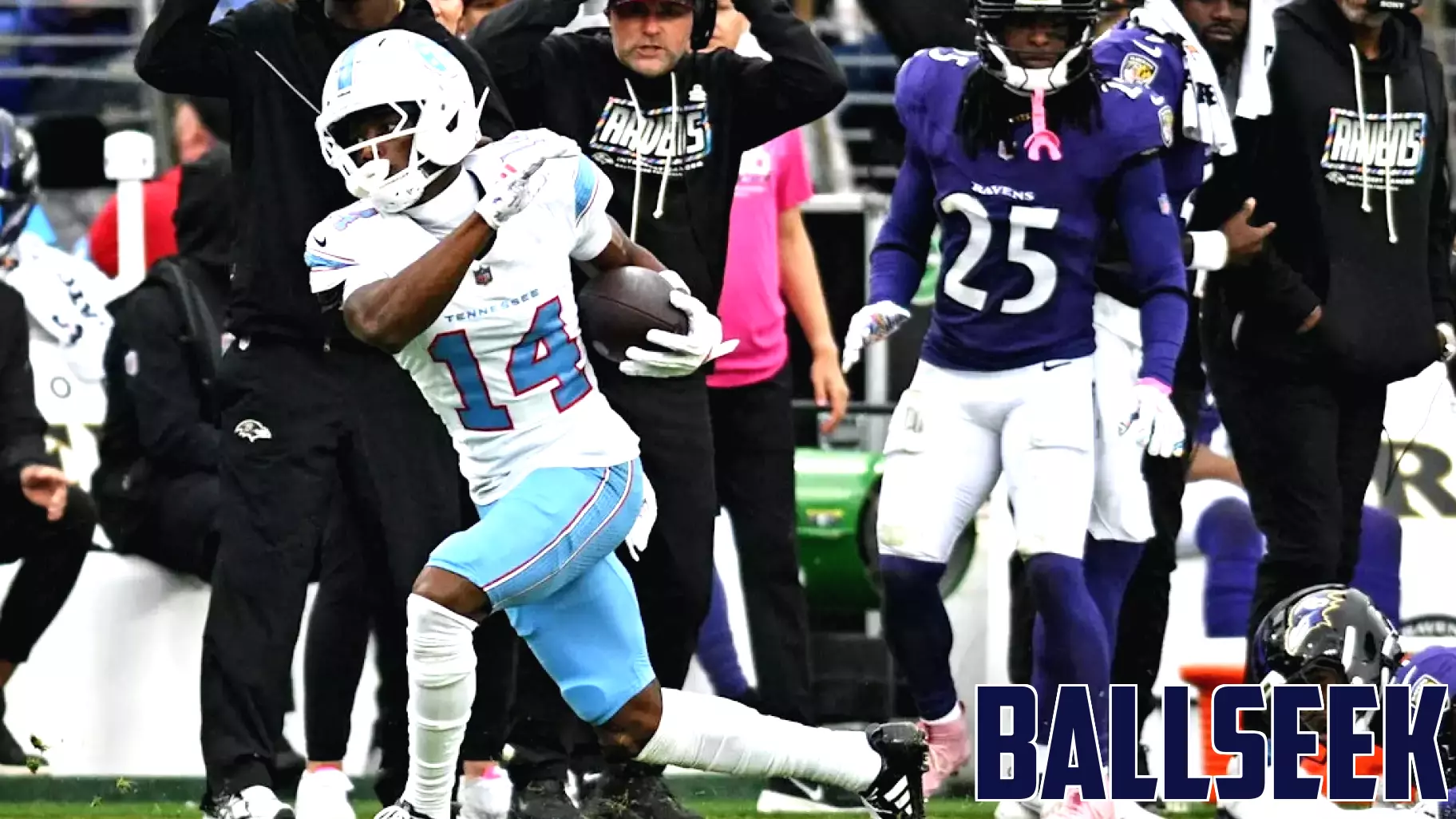 Carnell Tate Shines but Titans Offense Stumbles in Baltimore Loss