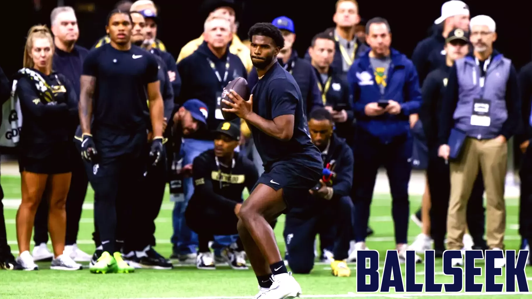 Shedeur Sanders' Ball Patting Sparks Debate After Colorado Pro Day