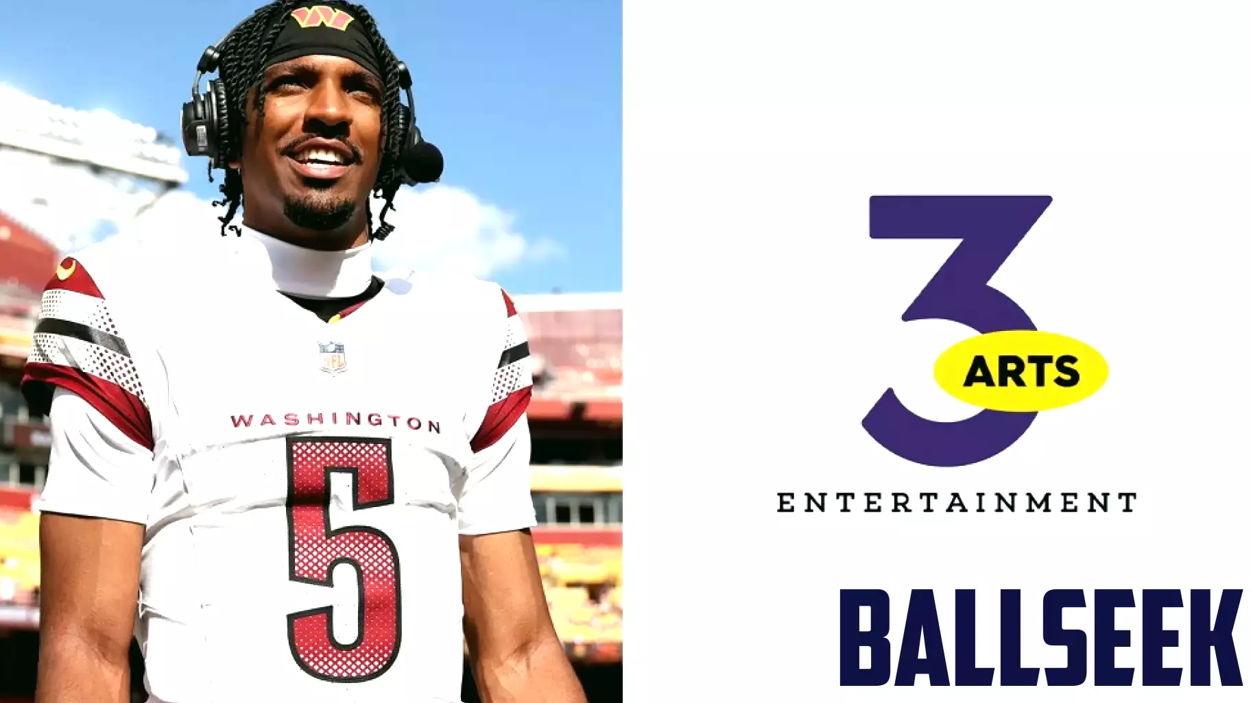Washington Commanders Quarterback Jayden Daniels Partners with 3 Arts Sports