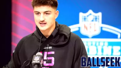Broncos Connect with Top Tight End Prospect Colston Loveland at NFL Combine
